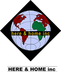 The Here and Home logo.